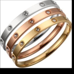 GOLD,  ROSE GOLD AND SILVER BANGLE BRACELETS